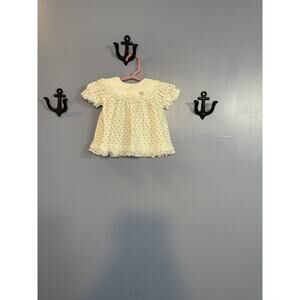 Little Precious Infant Dress Size 3 Months White with Pink Flowers and Lace